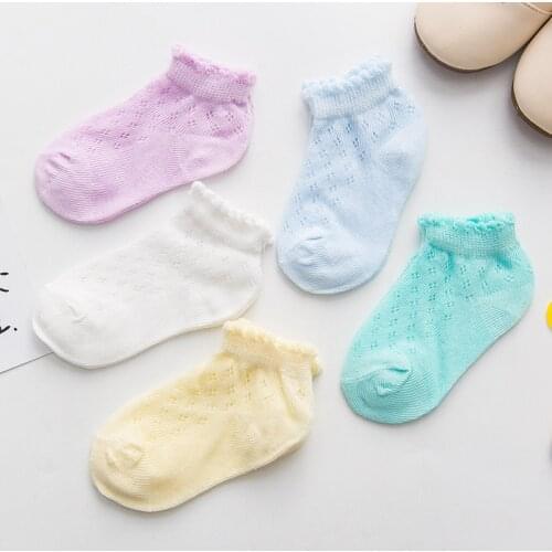 10pair Socks for Kids Boy Girl Mesh Cotton Socks Seamless School Sox Baby Short Socks for Teen 1-3 Years Old No Pilling Socked
