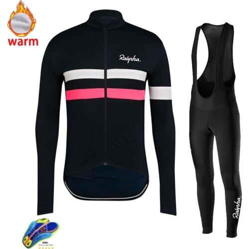 2020 Pro Team Winter Cycling Suit Bib Set Warm Wool Fleece Ropa Ciclismo Invierno Bicycle Mens Triathlon Windproof MTB Clothing