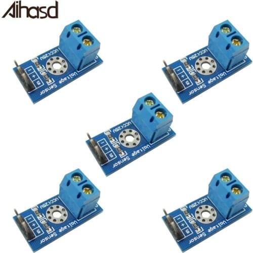 5PCS/LOT DC 0-25V Voltage Sensor Module with Code For Arduino