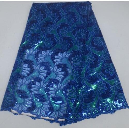 5yards/pc) fantastic African sequins tulle lace fabric high quality embroidery French net lace for bling bling dress FLP185