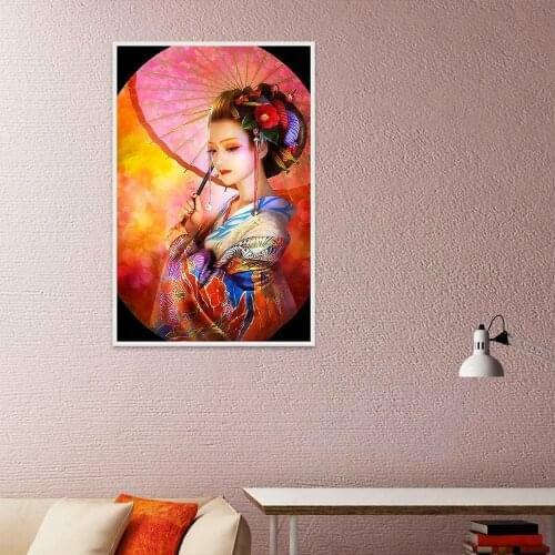 Diamond Painting 5D DIY 100% Full Square/Round Drill"Umbrella kimono beauty"Diamond Embroidery Cross Stitch Decor