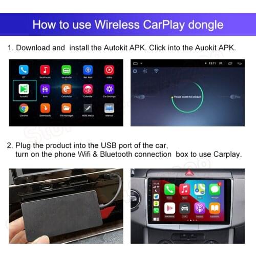 Android For BMW Benz Audi Toyota Volkswagen Ford Honda Interface to Wireless CarPlay USB Dongle Adapter Activator Decoder Box