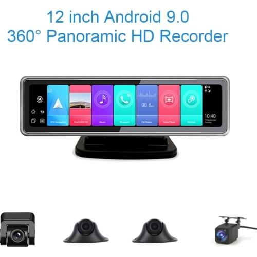 Anfilite 12” Android 8.1 4G Car RearView Mirror Camera 2+32G 1080P WIFI Bluetooth ADAS DVR Dash Cam Auto Gravity Sensor