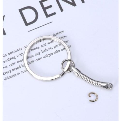 10Pcs Snake Chain Key Rings Silver DIY Jewelry Findings Handmade Craft Jewelry U2JF