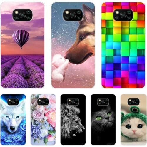 Case For Xiaomi Poco X3 NFC 6.67 inch Silicone Soft TPU Phone Cover For Xiaomi Poco X3 NFC Case Butterfly Protective Case Bumper