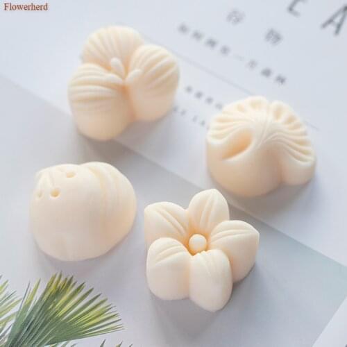 Four-cavity 3d Flower Handmade Soap Silicon Molds Flexible Silicone Soap Making Supplies Fondant Cake Mold Chocolate Mold