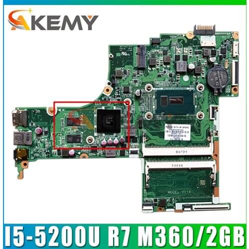 For HP 14-AB Laptop Motherboard With SR23Y I5-5200U R7 M360/2GB GPU 806834-501 DAX11AMB6D0 Motherboard 100% Tested Fast Ship