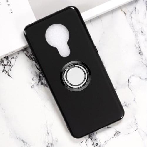 For Nokia 1.4 Nokia1.4 Back Ring Holder Bracket Phone Case Smartphone TPU Soft Silicone Cover