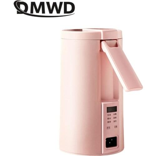 DMWD 600ML Automatic Soymilk Machine Mini Steamer Juicer Electric Kettle Portable Water Boiler Food Blender Filter Free 220V