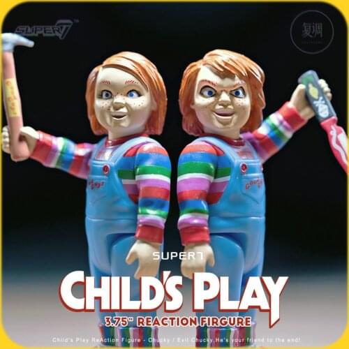 Super 7 Childs Play Evil Chucky horror film Action Figure 3.75 inch Cardback Collectible Model Toy Doll Gift For Kids