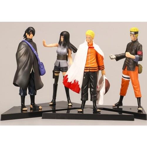 4 types Naruto Hyuga Hinata Uzumaki Naruto Hatake Kakashi Action Figures Anime Figurines doll Model Toys Birthday Ornaments Gift