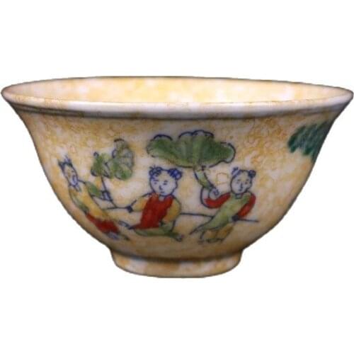 China Old Porcelain A Pair Of Painted Teacups