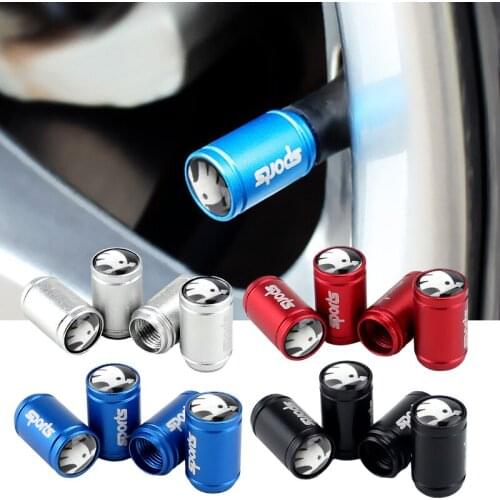 Car Tire Valve Cover for Skoda Logo Rapid Spaceback Karoq Kodiaq 1 Kodiak Octavia A7 A4 Yeti Fabia Superb Kamiq Tire Accessories