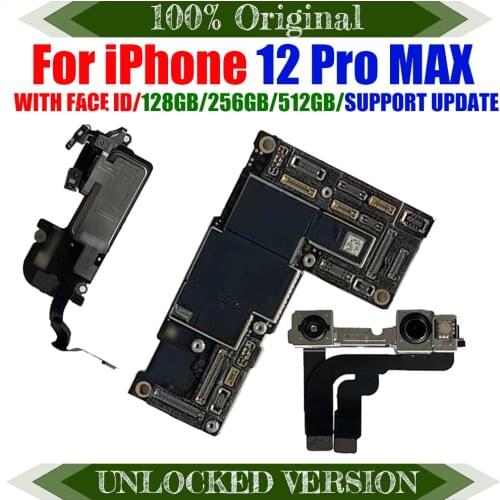 Unlocked Logic Board Good Tested Free iCloud MB for iPhone 12 PRO MAX Motherboard Support Gsm Wcdma Lte 4G Network 5G Full Chips