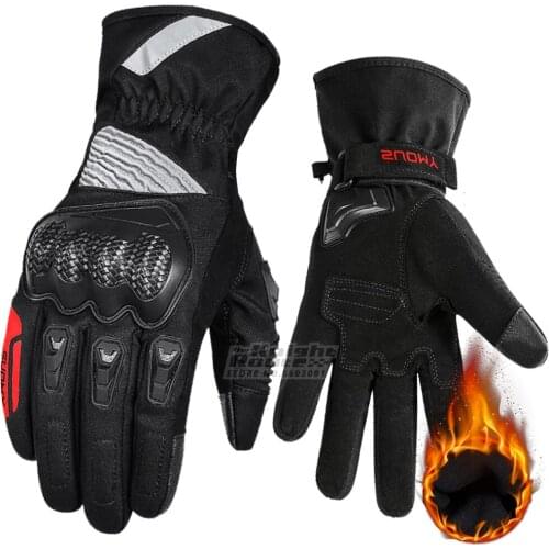 Men Winter Tactical Gloves Motorcycle Gloves Fleece Warm Full Finger Gloves Military Red Work Sports Gloves For Hunting Gloves