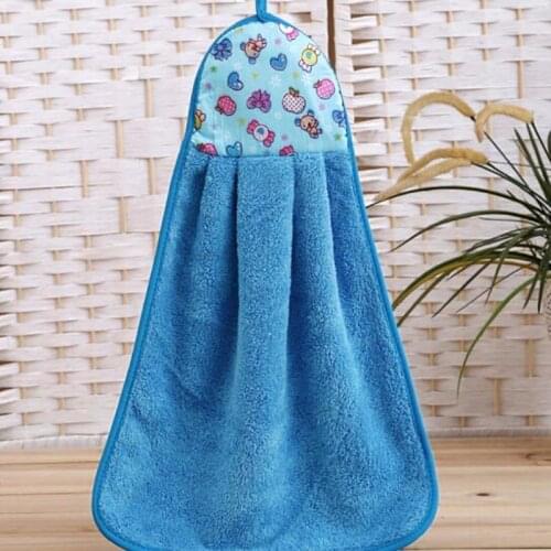 Soft Plush Hand Towel Wipe Hanging Bathing Towel for Bathroom Strong Efficient Cleaning Towel Kitchen