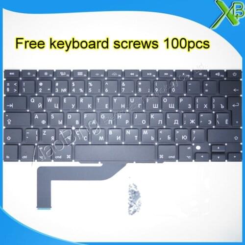 Brand New For MacBook Pro Retina 15.4" A1398 RU Russian keyboard+100pcs keyboard screws 2013-2015 Years