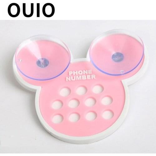 OUIO Car cartoon temporary parking card number plate for Hyundai Creta I30 IX35 Volkswagen Polo VW Golf 4 7 5 Tiguan Kia Rio