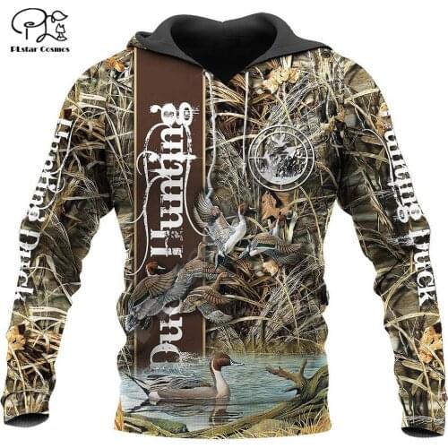 PLstar Cosmos Duck Hunting Animal Hunter Camo Tattoo Autumn Sweatshirt Tracksuit Pullover Harajuku 3DPrint Men/Women Hoodies B9