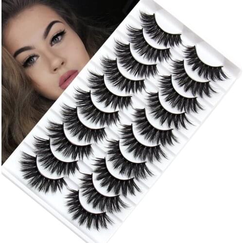 Lashes 5/10/16pairs Faux 3D Mink Eyelashes 3D Natural False Eyelashes Mink Lashes Soft Eyelash Extension Makeup Kit Cilios 3DA39