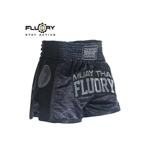 Muay Thai Fighting kickboxing Embroidery Shorts Fluory MuayThai Trunks Men Combat Free Sparring MMA Fight Shorts pretorian boxeo