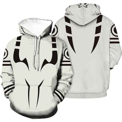 Anime Jujutsu Kaisen Cosplay Hoodies 3D Print Sweatshirt Fashion Oversized Hoodie Harajuku Hip Hop Pullover Zipper Coats Jacket