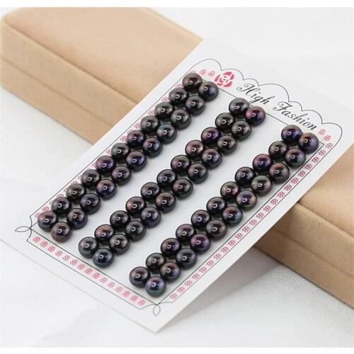 Zhuji wholesale prices 3A half hole Natural button pearls 2.5mm-12mm size white/pink/purple freshwater pearls for jewelry