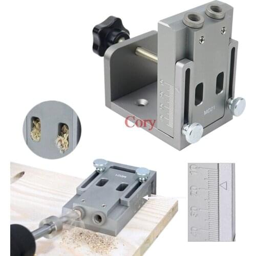 1 SET 9MM Woodworking Pocket Hole locator Puncher jig kit 15 Degree inclined hole For Wood Working Step Drill Bit Set DIY Tools