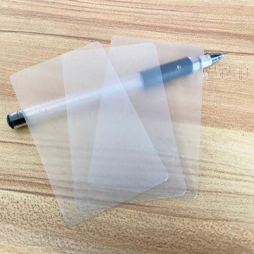 100PCS Business Card 85.5*54*0.33mm Matte Plastic Pvc Blank Transparent Without Print