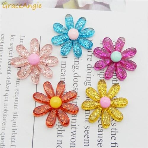 20pcs Resin Flower Pendant Necklace Charms Mix Color Jewelry Charms keychain Phone Flatback Necklaces Bracelets Bangle Gift DIY