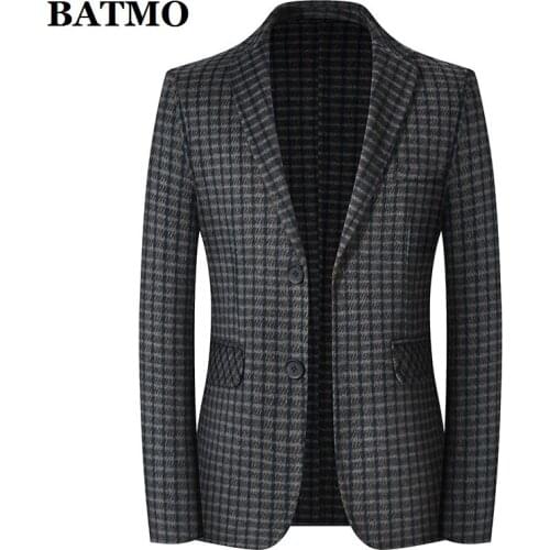 2020 new arrival autumn high quality 100% wool plaid casual blazer men,mens wool jackets,2005-25