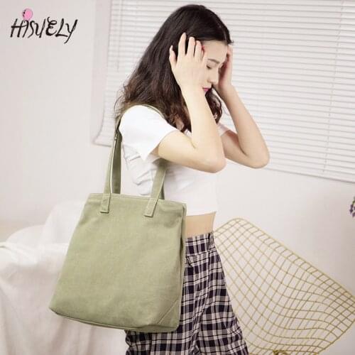 2021 Women Shopping Bag Female Canvas Cloth Shoulder Bag Environmental Storage Handbag Reusable Foldable Eco Grocery Totes
