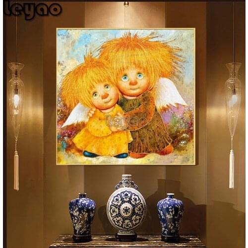 5d Diamond Painting Russian Angel Full Drill Square Round Diamond Embroidery Cartoon Cute Girl Diamond Mosaic Baby Room Decor