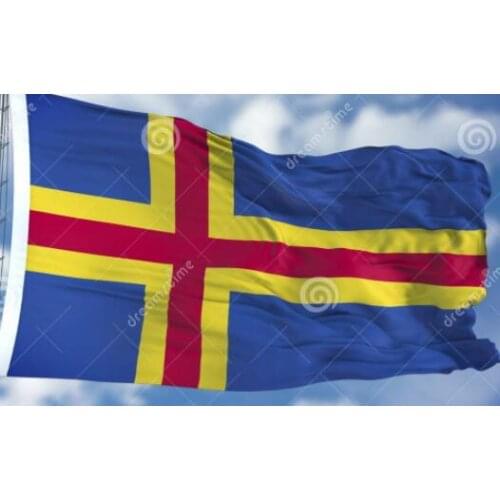 Aland Flag 90*150cm with white sleeve any hobby history USA FLAG BANNER