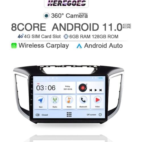 4G Carplay Android 10.0 Car Radio For Hyundai Creta IX25 2015 - 2019 360 Panoramic Camera Car Multimedia Video Player GPS Audio