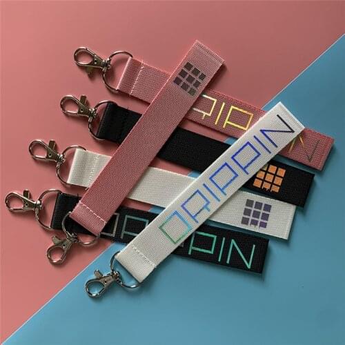 KPOP DRIPPIN Mobile Phone Laser Name Printing Pendant Keychain Keyring Yun Seong Alex Bag Accessories For Fans Collection G17