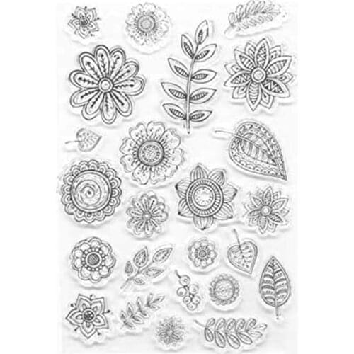 Flower Leaf Silicone Clear Seal Stamp DIY Scrapbooking Embossing Photo Album Decorative
