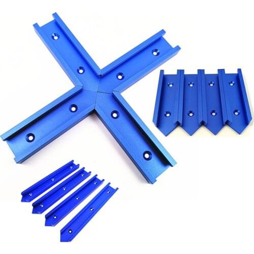 Woodworking Chute T Slot Cross Connector Guide Rail Electric Circular Saw Flip Table Saw Table Track Intersection Parts Tools
