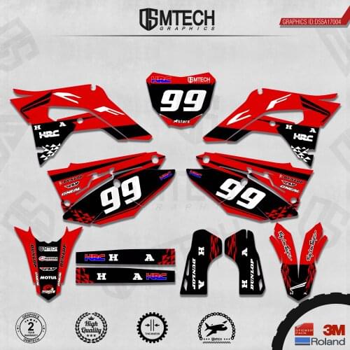DSMTECH Customized Team Graphics Backgrounds Decals 3M Custom Stickers For 2018-2020 CRF250R 2017 2018 2019-2020 CRF450R 004