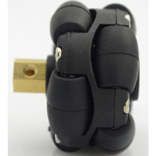 38mm(1.5inch)double plastic omni wheel with 3mm mounting hubs(couplings) k18436