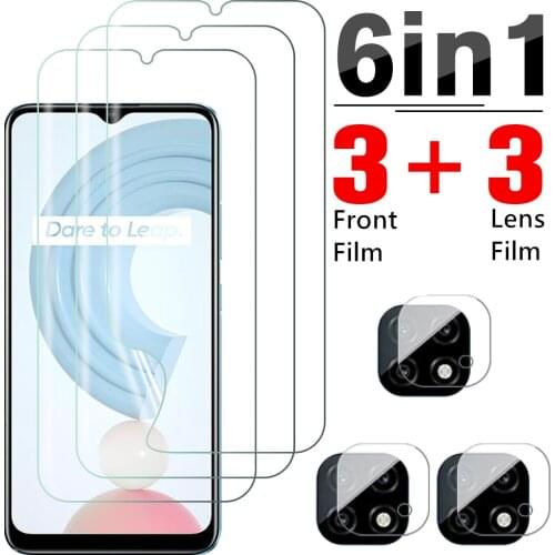 6in1 Hydrogel Film For Realme C21 C 21 HD Protective Film For realme 8 7 6 pro 6s realme 8 5g c21 Camera Lens Protective Film