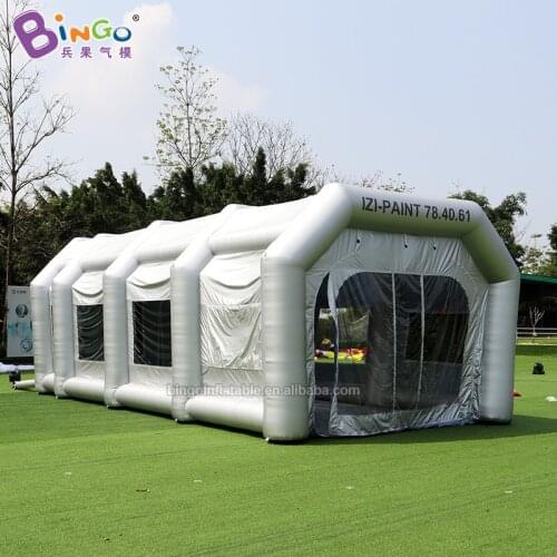 2018 Hot sale 9.2X5.8X3.7 M inflatable car maintaining spray booth transparent car painting room toy tent mini work station