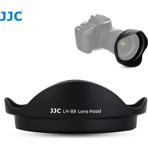JJC Reversible Black Camera Lens Hood Shade For Canon EF 16-35mm f/2.8L II USM lens Protector Replaces Canon ET-88