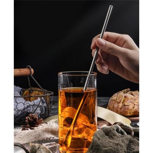 Creative Long Handle Honey Spoon Stainless Steel Small Dessert Spoons Coffee Cocktail Spoons Kitchen Supplies