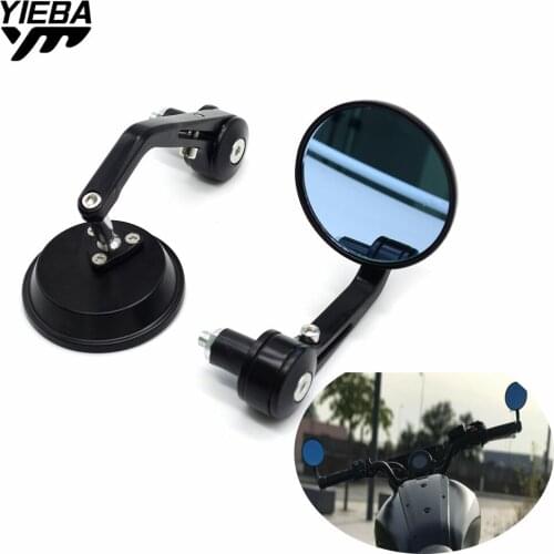 Round Bar End Mirror Motorcycle Rearview Mirror Side View Mirrors For BMW R nineT Urban G/S R nineT Pure/Racer R nineT Scrambler