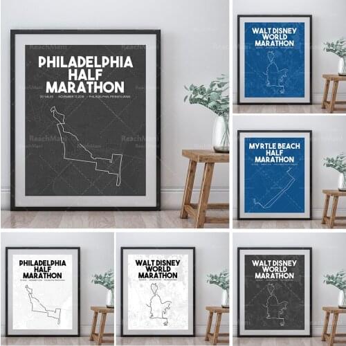 Printable marathon routes, marathon map art, personalized marathon maps, running gifts, marathon wall posters