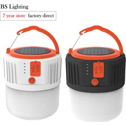 New Arrival Powerful Hanging Solar Light Outdoor Night Market Stall Emergency Lighting SMD LED USB Rechargeable Camping Lamp