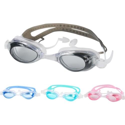 Swimming Goggles Adult Mens And Womens Universal a Swimming Goggles with One-piece Earplugs Waterproof Ultra-clear Ant