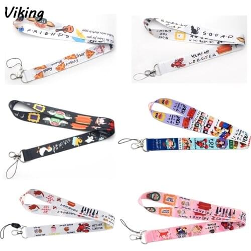 20pcs/lot G1361 Cartoon Friend Tv Show Lanyard Mobile Phone Strap ID Card Badge Holder Rope KeyChain Keyrings Webbing Accessory
