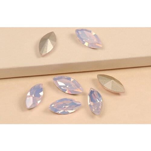 Rose water Opal 4200 Strass Setting Navette Sew on Rhinestones For Clothes Art Decorations DIY Strass Crystals For Decoration
